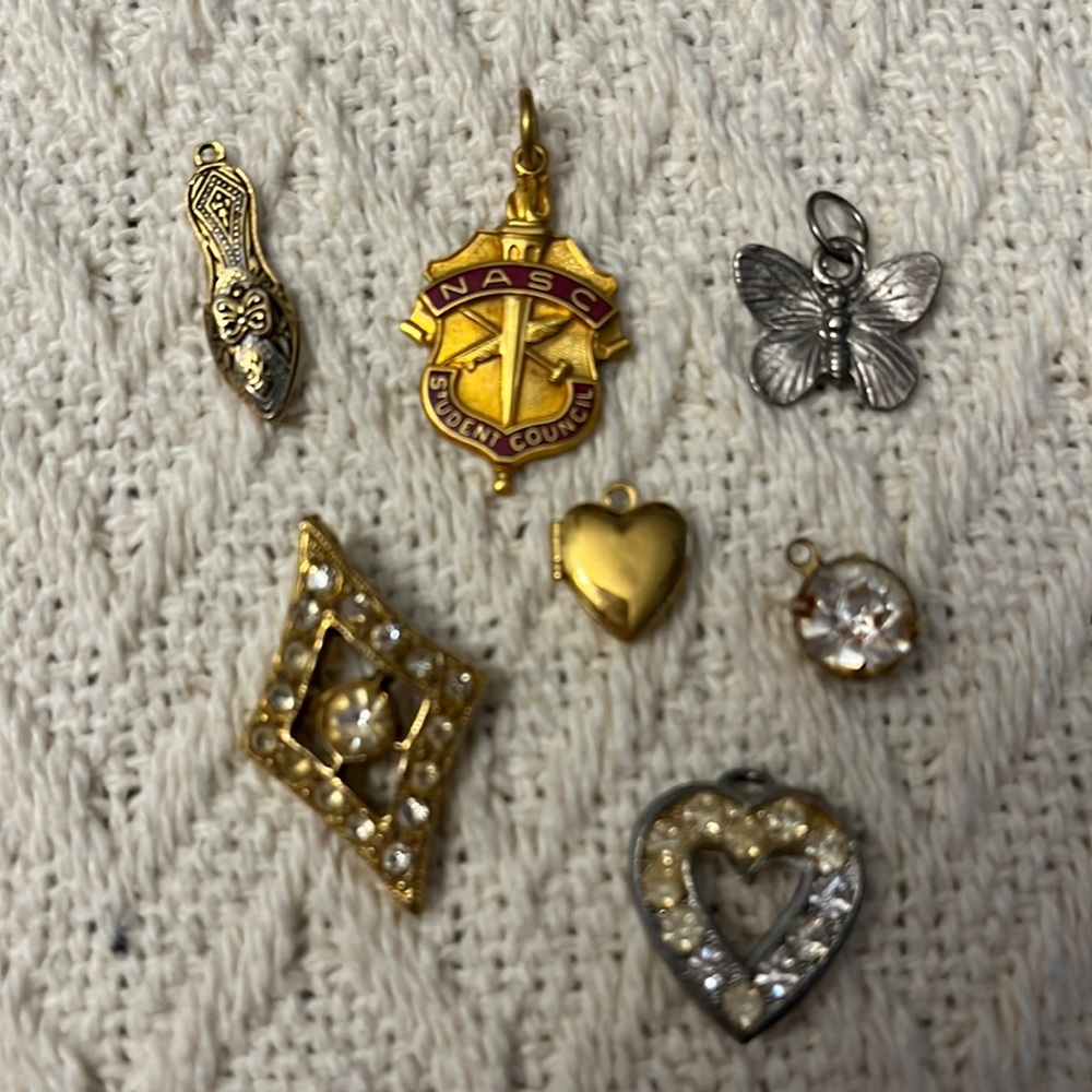 Vintage Charm Pendant Lot 7 total